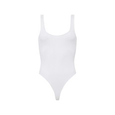 라장스 니카 스쿱 넥 골지 바디수트