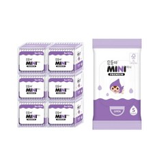 순둥이 미니 프리미엄 아기물티슈 휴대형 유아물티슈, 65g, 5개입, 60개
