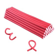 Royota 지름 24 x 1cm(9.4 0.37인치) 소형 폼 헤어 컬러 짧고 중간 및 긴 모발용 가열되지 않고 유연한 컬링 로드 60개(0.39 9.45인치) 레드) 3, 3가지 색상(지름 1cm(0.39인치))