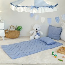 사계절 국내산 순면 100% 어린이집 낮잠 아기패드(베개세트) - 블루베리쉐이크, 블루베리쉐이크 아기패드 + 베개(솜포함)