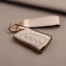 HAKO 소프트 가죽TPU 키케이스+키홀더 (렉서스호환), L-02, 핑크베이지