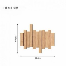 피아노 옷걸이 건반 원목 접이식 수납 벽걸이 행거 코트랙, 1개, 천연나무색 얇은 키 3개 22.8x20cm