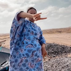 MYSTIC 女款毛巾衣 福虎紫 毛巾衣 禦寒 吸水 浴巾衣 潛水 溯溪 衝浪 浮潛 船潛 SUP 游泳 自由潛水