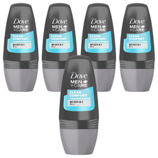 도브 맨 클린 컴포트 데오드란트 롤 온, 50ml, 5개