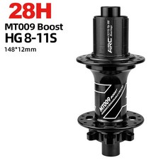 ARC MT009 부스트 11 전면 12 28 148MM 32 141MM XD 산악 MS HG MTB 110MM 허브 스플라인 프리 자전거 후면, HG AR 28hole, 1개