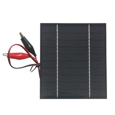 휴대용 PET 적층 태양광 PV 모듈 소형 150x130mm 악어 클립 배터리 충전 지붕 3.5W 5V, 1개