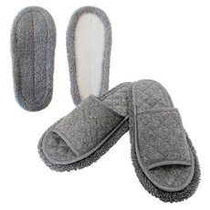 필굿리빙 극세사 청소슬리퍼+리필, 1개, 그레이