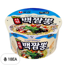 농심 사천 백짬뽕 사발 75g, 18개