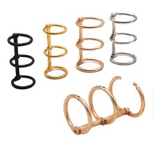 SYC 3공 6공 바인더링 금속 메탈 제본 루즈링 다꾸 스꾸 폴꾸 내경 20mm, 10개, 블랙