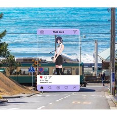 체인소맨 레제편 레제 인스타 프레임 투명 포토카드 인증샷 포카 굿즈, 덴지
