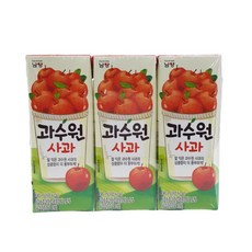 남양 과수원 사과주스, 190ml, 3개