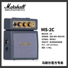 Marshall MS2 배터리 앰프 기타 전원 휴대용 미니스피커, MS-2C 그레이 미니 스피커