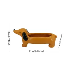 닥스훈트 화분 강아지 송진 다육 꽃 정원 실내 및 실외 장 미적, 01 dog flowerpot