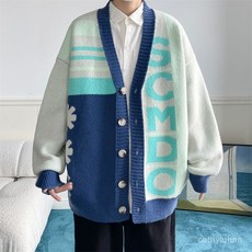 優選大碼 開衫男 V領毛衣外套男 秋冬新款 日系復古 慵懶風設計感 針織開衫