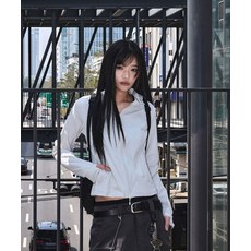[노매뉴얼] STRETCH HOODED JACKET - LIGHT GRAY