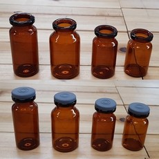 갈색유리병(투명갈색) /만능병(1pcs) 주사약병 10ml(22*52)/1pcs korea, 1개, 1L
