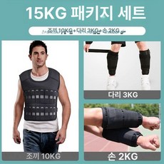 턱걸이 중량조끼 머슬업 모래주머니 플레이트 단련 무게조절, 1g, 철제 블록 포함 [15kg 세트]