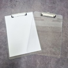 A4 투명 클립보드 눈금 서류판 메뉴판 화일꽂이 파일철, 1개, 투명 클립보드_양쪽 눈금