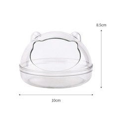 플라스틱 햄스터 모래 욕실 모래 목욕 컨테이너 햄스터 욕실 사우나 화장실 욕조 마우스 햄스터 친칠라 쥐 Gerbil, 1개