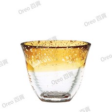 東洋佐々木 溫酒杯 琥珀/藍/綠 75ml 金箔 玻璃杯, 琥珀, 1個