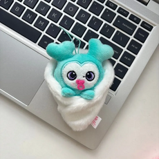 可愛粉色玩偶吊飾 柔軟材質 精緻細節 包包鑰匙圈裝飾, 薄荷綠, twice兔 聯名gigo 奶嘴lovely 繈褓lovely掛件