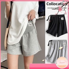 【可開票】-孕婦裝 夏季新款孕婦短褲 時尚薄款五分安全褲 居家內搭褲 高腰託腹褲 孕婦運動短褲 下裝