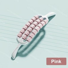 발바닥 지압 마사지기 족저 피로완화 리커버리 롤러 힐링기 종아리 돌돌이 롤링 다리 셀프 림프 순환 휴대용 마사지 스틱 수동 도구 근육 야외 뒤로 편안한 피트니스 요가, 2)Pink