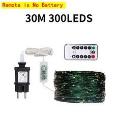 42M LED 문자열 요정 조명 녹색 와이어 야외 클러스터 크리스마스 트리 빛 갈 랜드 새해 거리 홈 파티 웨딩
