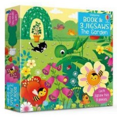 Usborne 花園主題書與拼圖組 (3款9片大拼圖+1本小書) Sam Taplin, 詳見詳細資訊