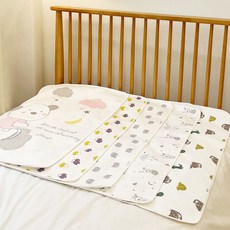 베이비 헛 유아 방수요 베이비 방수패드 소형/중형 jun+999KL, M 사이즈(토 끼)