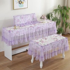 레이스 일렉트릭 피아노 커버 전자 피아노 커버 더스트 커버 61 키 88 키 커버 천 커스텀, 싱글스툴커버38X55, 꽃밭