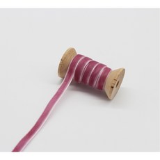 1/8 "3mm 1/4" 6mm 3/8 "9mm 벨벳 리본 DIY 선물 상자 공예 랩 장식을위한 탄성 단일 얼굴 패브릭 트림 없음, 6mm Dark Pink