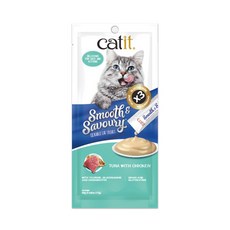 Catit 嘿卡堤 鮮溜肉泥系列 15g*4條入 【Plumes寵物部屋】, 肉泥, 60g, 1袋