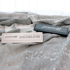 팬덤 포터2 주차 전화번호 노출 럭셔리 레터링 회전 플레이트 호환 연락처, A_실버그레이