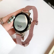 호환 20 22mm 고급 금속 마그네틱 스트랩 갤럭시 시계 6 44 40mm 5pro active2 기어 s3 팔찌 화웨이 시계 gt2/3 벨트, 01 Pink