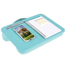 차콜 컬러 무릎 최대 컴팩트 휴대용 노트북 데스크 책상 트레이 지원 14인치, Aqua Sky, 17" Laptop (Original)