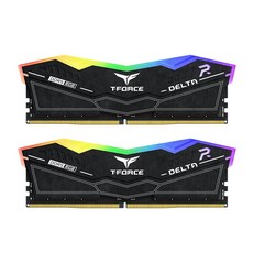T-FORCE DELTA RGB DDR5 記憶體 炫彩RGB燈效 高效散熱 Intel XMP3.0, 1套, CL30黑