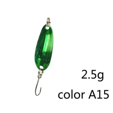 낚시 금속 다채로운 숟가락 미끼 1 개 1.4g/1.8g/2.2g/2.8g 금속 스피너 루어 미니 미끼 송어 단일 후크, B1