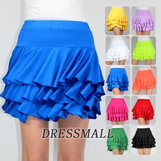 나나 캉캉 스커트 밸리 라틴 라인 챠밍 방송 댄스복, XL, 파랑