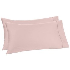 Amazon Aware 100% 유기농 면 300수 베개 커버 표준 세트 킹 화이트 2팩 101.6cm x 50.8cm(40 x 20인치)
