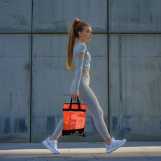 수영 대형 망사가방 숏핀 메쉬 한국제조 수영 여행, 오렌지