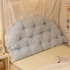 床頭靠墊 軟包 學生宿舍床上用品 房間裝飾, 雲朵奶藍色高50cm*厚10cm,【適合1.8米床】長180cm