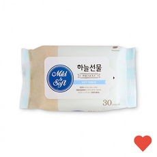 화장솜 물티슈 30매 리필 휴대용 소형 파우치형 아기