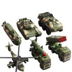 Ghbunuz 군사차 6점 세트 아연과 ABS 소재 내충격 회력 주행 헬기・잠수함・수송차 등 다양한 스타일 3세 5세 7세 크리스마스 생일 선물 6개 팩, 1개, 상세페이지 참조