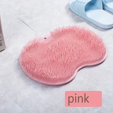 미끄럼 방지 배수구 및 흡착판이 있는 세탁기 사용 특대형 욕실 매트, 02 Pink