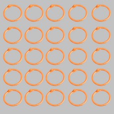 [모핸] 30mm 칼라 카드링, 1COLOR (주황), 30개
