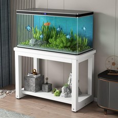 3자 어항 다이 대형 수조 받침대 2단 선반 수족관 다이, 2. 블랙웜화이트, 50x30x70