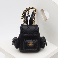 팝마트 인형 미니어쳐 가방 라부부 베이비 백 CRYBABY 15cm 핸드백 트렌드, 8 C 블랙 백팩