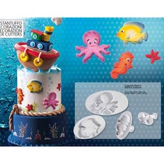 Martellato MA 40-W211S 推壓模組 製作可愛海馬、章魚、海星、魚兒造型餅乾 烘焙新手也能輕鬆上手, 1個