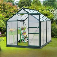 조립식 온실 2.5mx1.9m 하우스 알루미늄합금 대형 2.0mm 두께 1m 높이 투명, 1.6mm 두께 1.56m 높이 투명